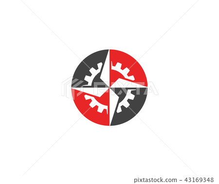 Compass logo and symbol template icon vector image 43169348