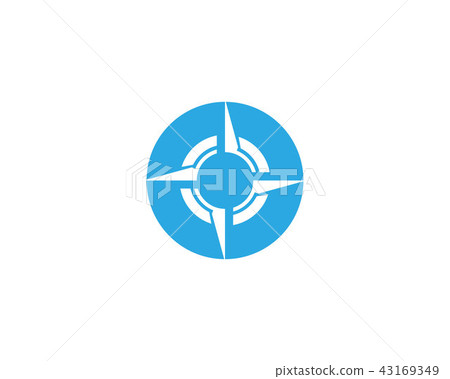 Compass logo and symbol template icon vector image 43169349