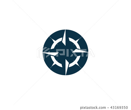 Compass logo and symbol template icon vector image 43169350