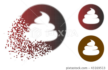 Broken Pixelated Halftone Shitcoin Icon 43169513