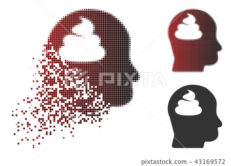Sparkle Pixel Halftone Shit Brain Icon Sparkle Pixel Halftone Shit Brain Icon 43169572