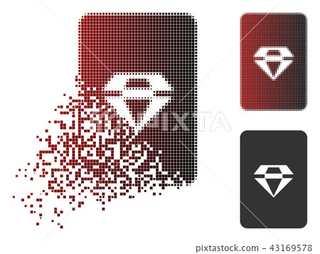 Dissipated Dot Halftone Ruby Gaming Card Icon Dissipated Dot Halftone Ruby Gaming Card Icon 43169578