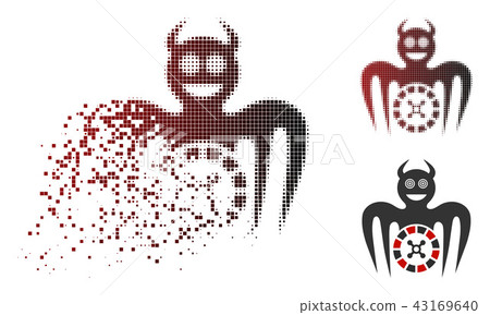 Dissolved Pixel Halftone Roulette Mad Spectre Devil Icon Dissolved Pixel Halftone Roulette Mad Spectre Devil Icon 43169640
