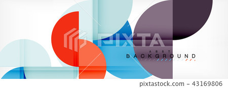 Semi circle abstract background, modern geometric pattern design. Business or technology 43169806