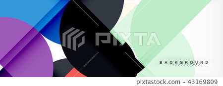 Circle modern geometrical abstract background illustration 43169809