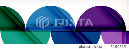 Modern geometrical abstract background - circles. Business or technology presentation design 43169815