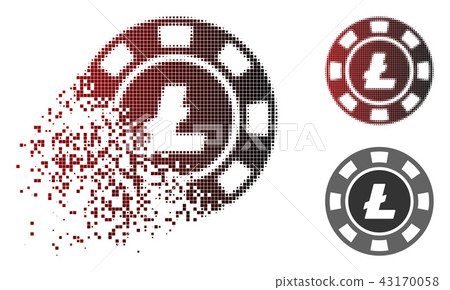 Fragmented Dot Halftone Litecoin Casino Chip Icon Fragmented Dot Halftone Litecoin Casino Chip Icon 43170058