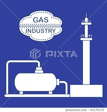 Gas processing plant Gas storage tank. 43170135