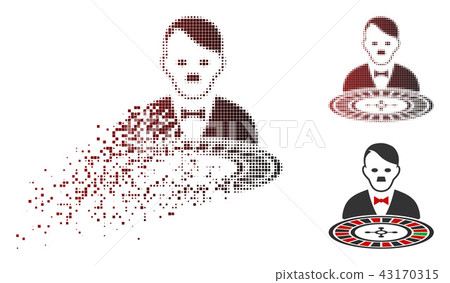 Dissolved Pixelated Halftone Hitler Roulette Croupier Icon Dissolved Pixelated Halftone Hitler Roulette Croupier Icon 43170315