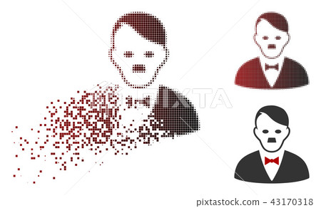Dust Dotted Halftone Hitler Manager Icon 43170318