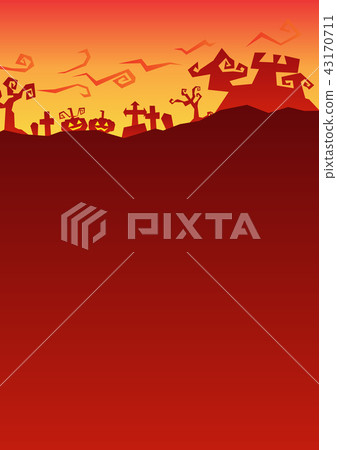 red halloween party roughen gradient greeting 43170711