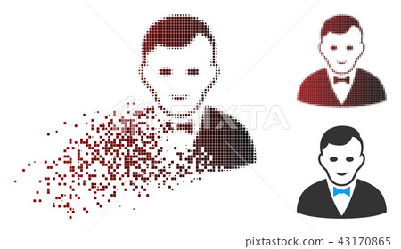 Destructed Dotted Halftone Croupier Manager Icon Destructed Dotted Halftone Croupier Manager Icon 43170865