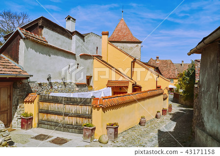 Street in Sighisoara Street in Sighisoara 43171158