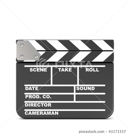 Movie clapperboard, closed. 3D 43171557