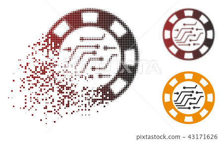 Dissipated Dot Halftone Circuit Casino Chip Icon Dissipated Dot Halftone Circuit Casino Chip Icon 43171626