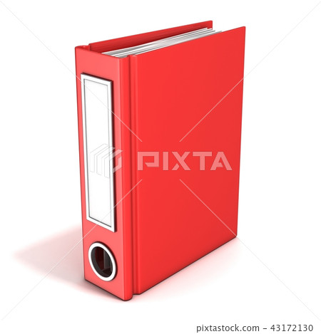 Red office folder, standing. 3D 43172130