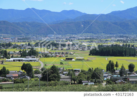 安曇野夏季田園風光 43172163