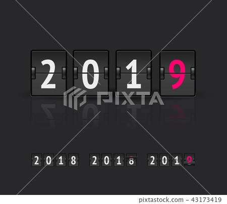 Countdown timer 2019 for New year design vector Countdown timer 2019 for New year design vector 43173419