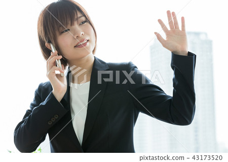 business woman calling business woman calling 43173520