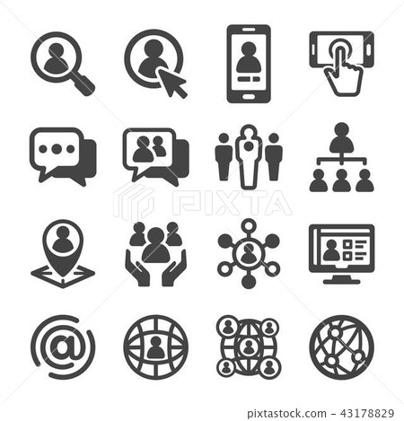 social network icon social network icon 43178829