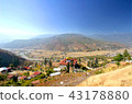 Aerial view of Paro Dzong or Rinpung Dzong, Bhutan 43178880