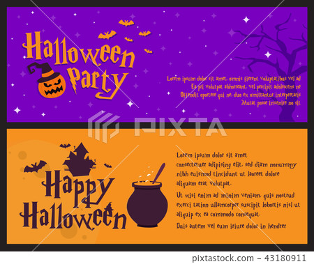 Halloween banner vector illustration Halloween banner vector illustration 43180911