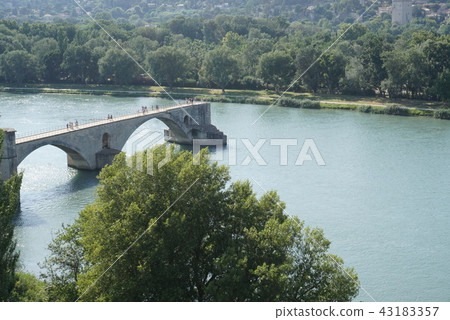 San Benese Bridge in Avignon in the South of France 43183357