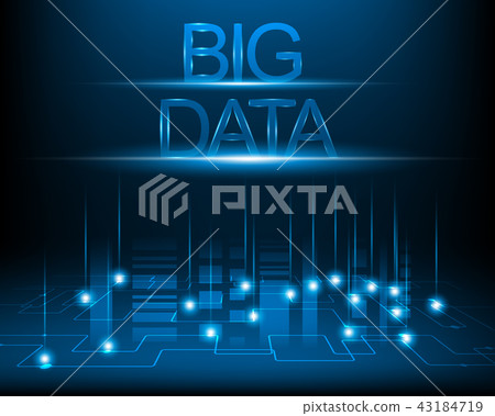 Big data concept and Network connection system - Stock Illustration ...