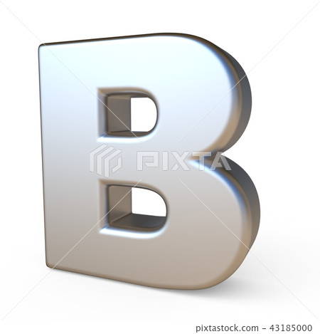 Metal Font LETTER B 3D - Stock Illustration [43185000] - PIXTA