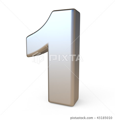 Metal font NUMBER ONE 1 3D 43185010