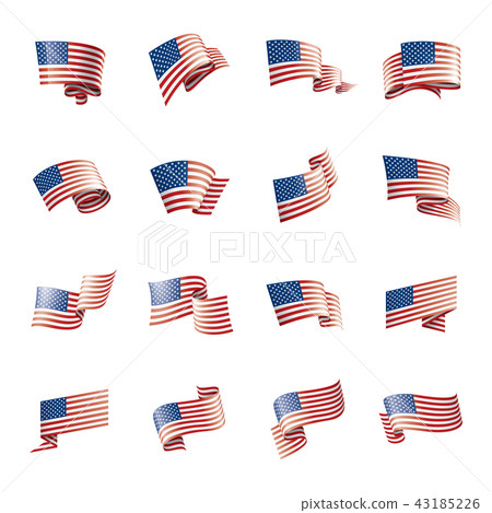 USA flag, vector illustration on a white background 43185226