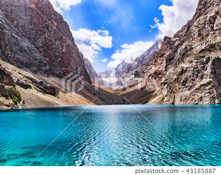 Big Alo mountain lake with turquoise water Big Alo mountain lake with turquoise water 43185887