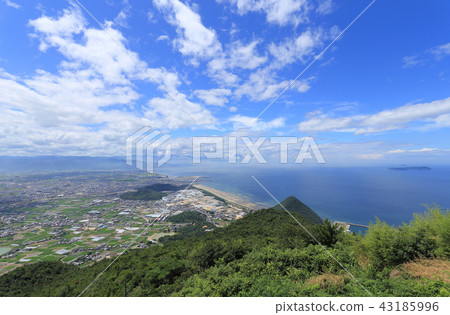 從Inazaneyama觀看Kanonji市，Naka-Nada，Ibuki-jima 43185996