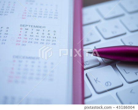 Business image · calendar · keyboard · notebook · woman Business image · calendar · keyboard · notebook · woman 43186004