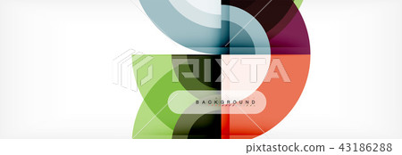 Vector circular geometric abstract background 43186288