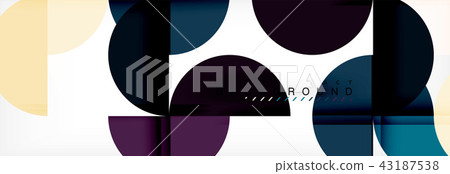 Semi circle abstract background, modern geometric pattern design. Business or technology 43187538