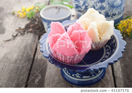 Thai Rice Flour Muffin or thai sponge cake is Thai 43187578