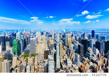 View of Manhattan from the skyscraper's  43187776