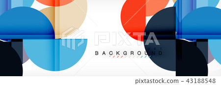Circle modern geometrical abstract background illustration 43188548