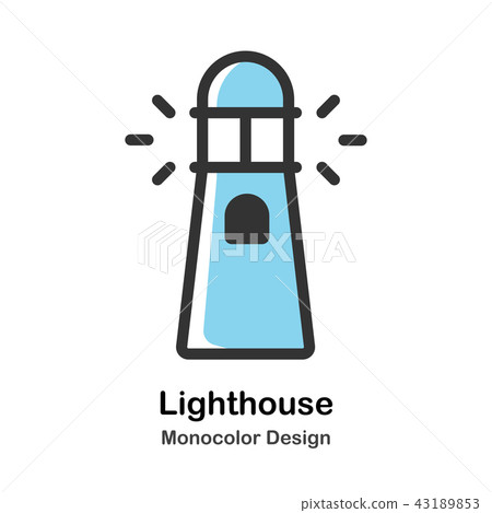 Lighthouse Monocolor Illustration Lighthouse Monocolor Illustration 43189853