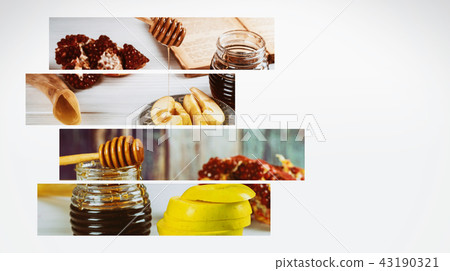 rosh hashanah jewesh holiday on wooden background 43190321