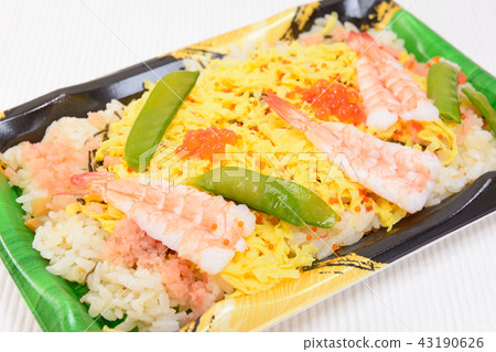 Delicious chirashi sushi lunch box 43190626