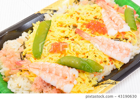 Delicious chirashi sushi lunch box Delicious chirashi sushi lunch box 43190630