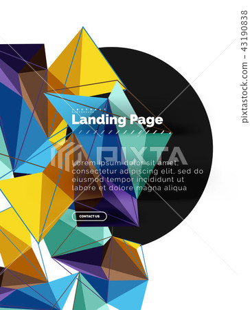 Vector 3d triangle abstract background, polygonal geometric design Vector 3d triangle abstract background, polygonal geometric design 43190838