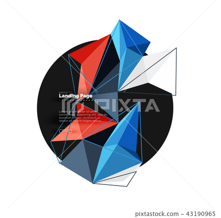 Vector 3d triangle abstract background, polygonal geometric design Vector 3d triangle abstract background, polygonal geometric design 43190965
