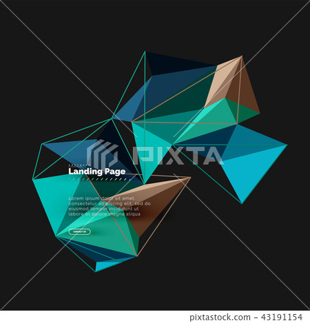 Vector 3d triangle abstract background, polygonal geometric design Vector 3d triangle abstract background, polygonal geometric design 43191154