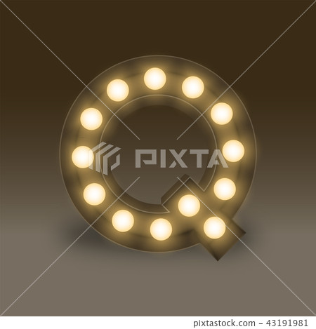 Alphabet Incandescent light bulb box set letter Q Alphabet Incandescent light bulb box set letter Q 43191981