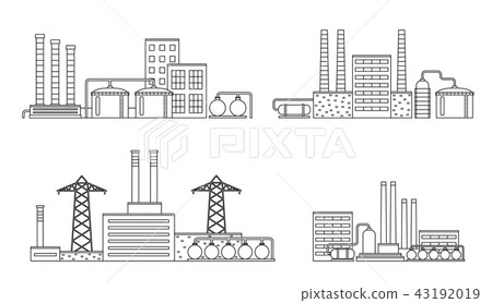 Production industrial factory buildings. Production industrial factory buildings. 43192019