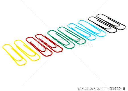 isolated colored clips on a white background 43194046