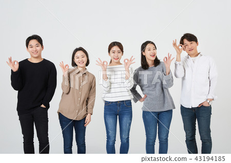 朋友，同事，男人，女人，韓國人 43194185